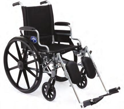 K4 Basic WheelChaiRs Lightweight 300 lb 136 kg < weight capacity MDS806550E Features Elevating legrest models feature a notched, stainless steel ratchet bar to lock the legrests securely in place