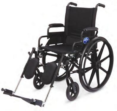 K4 Lightweight 300/350 lb 136/159 kg weight capacity > WheelChaiRs Lightweight MDS806550 Features Elevating legrest models feature a notched, stainless steel ratchet bar to lock the legrests securely
