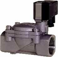Series 8740 /-way valves Orifice 0.3 to.0 For slightly aggressive gases and liquids Indirectly solenoid actuated Diaphragm valves Internal thread 1/4" NT to " NT Operating pressure: 1.45 to 3 psi (0.