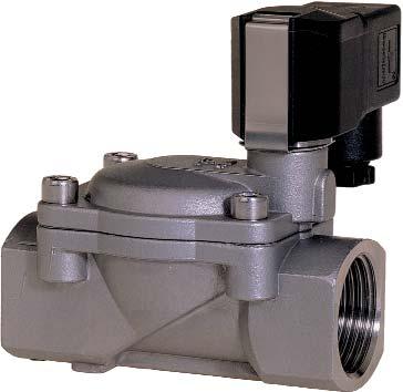 c Solenoid interchangeable without tools For contaminated fluids the use of a strainer upstream of the valve is recoended. BUSCJOST 82730 SERIES 2/2 - way valves DN 8.
