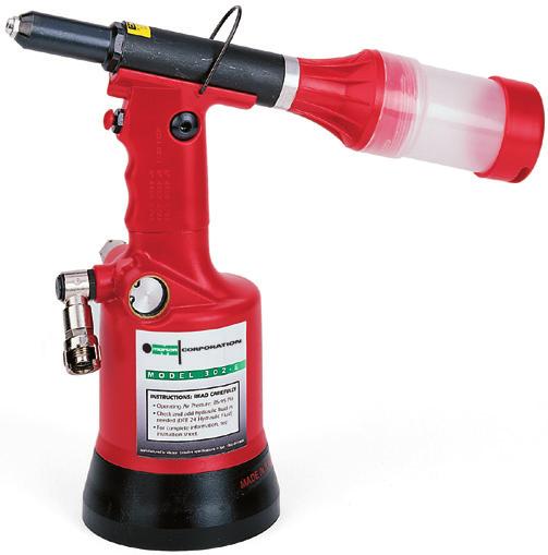 Capacity: 5/32" 1/4", all alloys, 1/4" monobolt nosepiece included Weight: 3.7 lbs. 302-E / M39062 Stroke:.