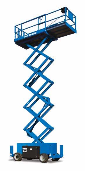 Self-Propelled Scissor Lifts Rough Terrain Boost Your Performance and Power Genie rough terrain scissor lifts are tough, construction-oriented four-wheel drive machines with positive traction control