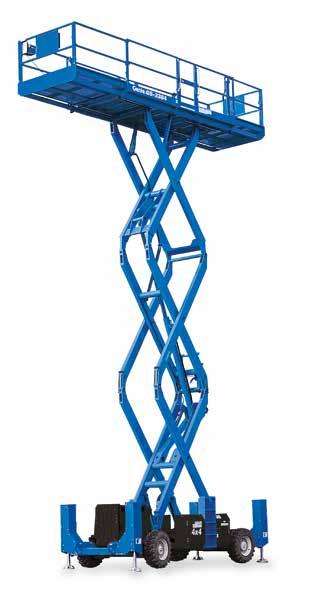 Self-Propelled Scissor Lifts Rough Terrain More Room to Work These units are ideal for jobs that require greater capacity for more workers, materials and tools.