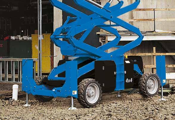 Self-Propelled Scissor Lifts Rough Terrain Model Features Oscillating axle The front oscillating
