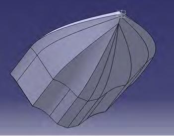 Once the group had better understanding in hull design, the next step was to start using Catia V5 to get CAD models of different preliminary hull designs.