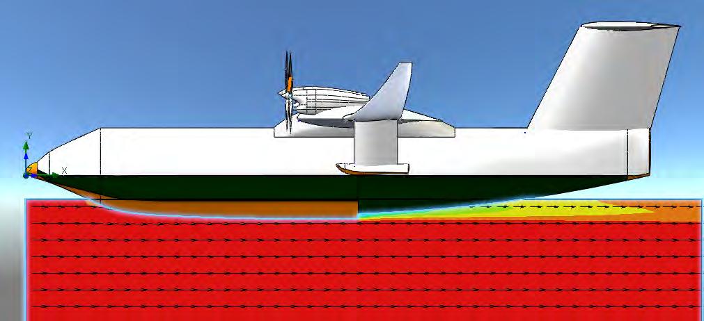 our hull for better hydro and aerodynamics.