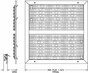) 14x14, 16x16, 18x18, 20x20 ECSD Ceiling Diffusers ECSDD ECHVD Evaporative Cooler Diffuser Heavy-duty steel construction