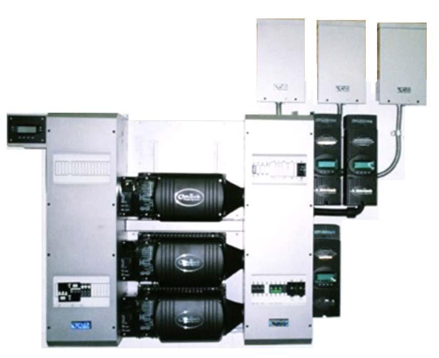 INVERTER/CHARGE CONRTOLLER OVERVIEW The FLEXware 1000 system architecture is capable of supporting three OutBack GVFX-3648 Inverters, three OutBack FM-80 Charge