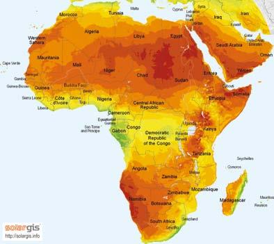 Irradiation Maps Global Horizontal Irradiation - Africa Pumps Systems