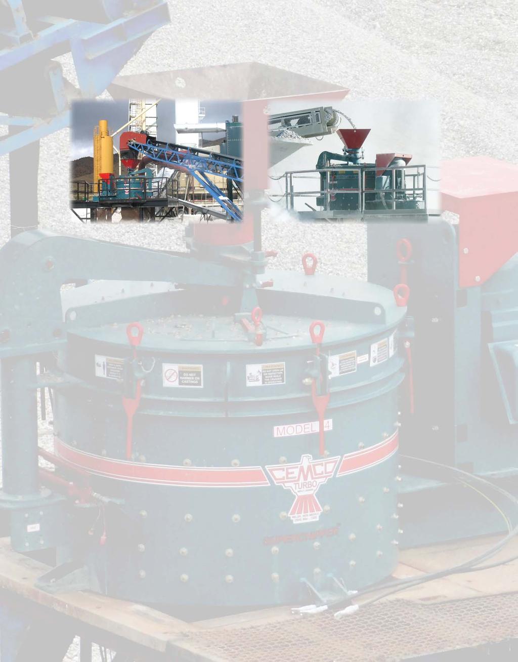 Model T-54 (Single Drive Only) Dry weight, (crusher only) including motor (pictured above) 11,000lbs (4,990 kg) Application Specifications Maximum Feed Size Enclosed Rotor 1.