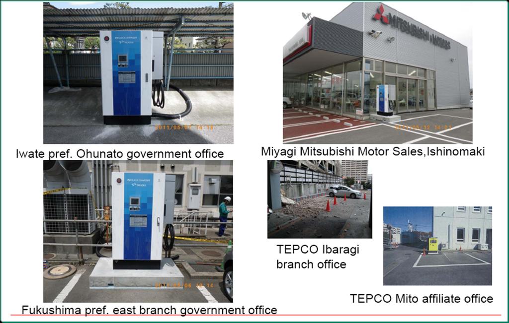 Emergency DC Charging Infrastructure Mitsubishi Motors, Takaoka Electric Manufacturing,