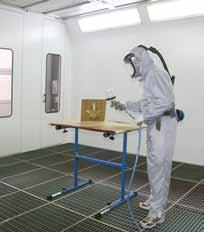 a booth for aircraft parts, a clean room booth for