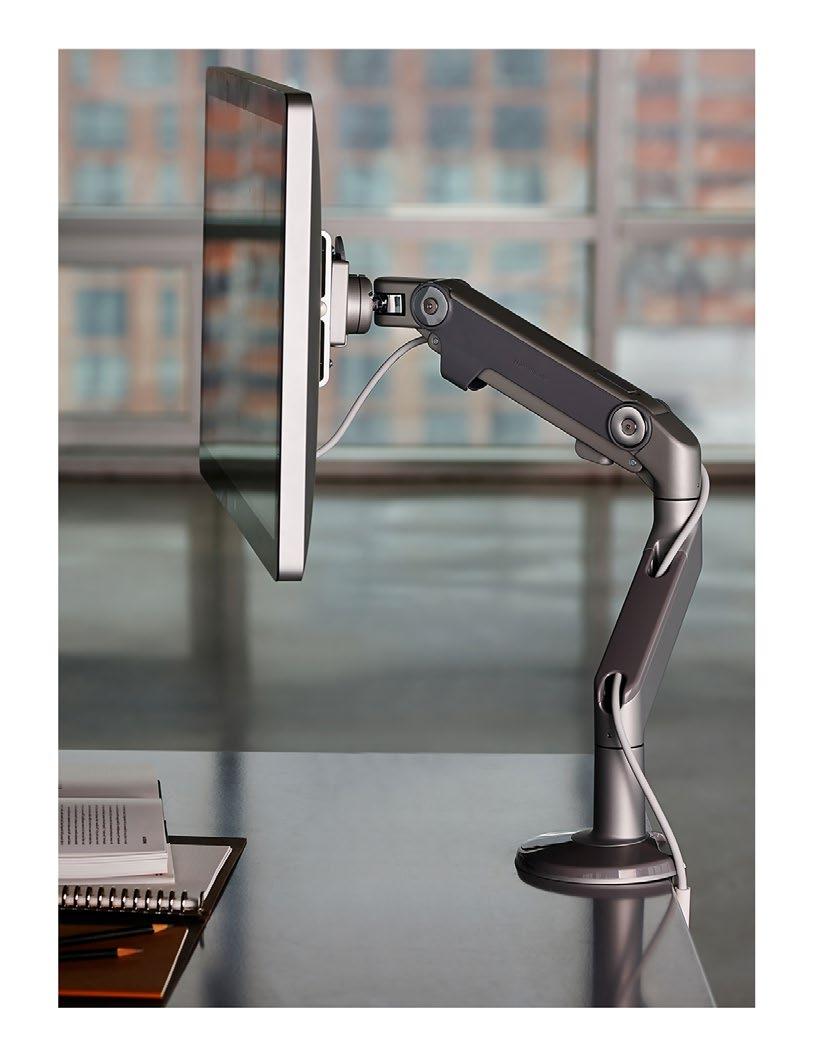 Monitor Arms Flat panel monitors are transforming the landscape of both home and corporate offices, but their greatest advantage is that they can be easily mounted to an adjustable arm.