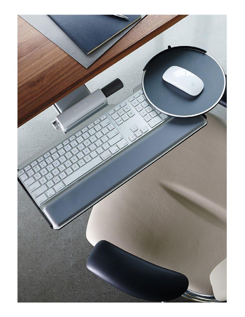 Ergo Tools A key component of an ergonomic workstation, a well-designed articulating keyboard system works in conjunction with a monitor arm and task chair to promote healthy, comfortable posture.