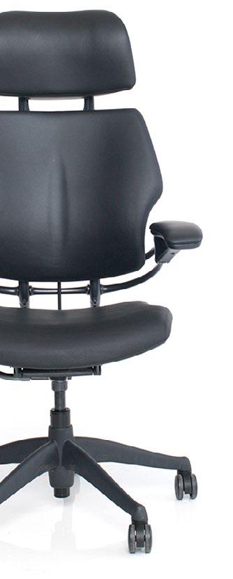 Features & Characteristics DYNAMIC HEADREST Position-sensitive headrest moves into place when you recline and out of the way when you sit upright 5 vertical adjustment to fit all users Moves in the