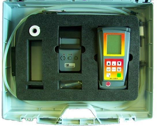 2 DESCRIPTION 2.1 OVERVIEW WITH TECHNICAL DATA The flue gas analyzer is equipped follows. The adjacent picture shows the the case with infrared printer, gas sampling probe and condensate trap.