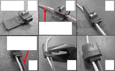 Make sure both wires are spliced correctly (Fig. 2-4). (e) Snap the plastic cover in place by hand.
