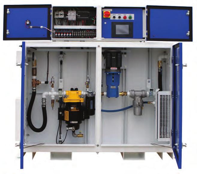 Intelligent Filtration and Maintenance Systems for Fuel Oil Page 2 Overview Filtration, maintenance system for fuel oil in bulk, long-term storage For permanent, on-site installation, indoor or