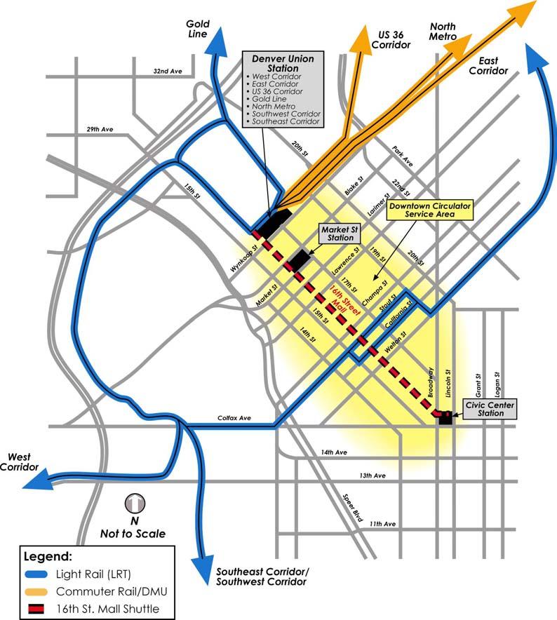 Figure ES-4: Downtown Denver Transit Connections