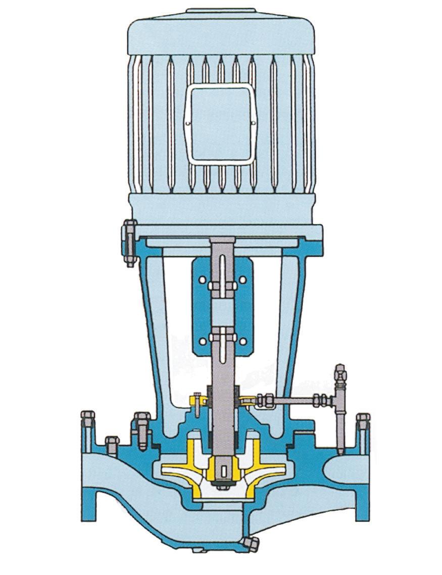 Design features Single Suction Split coupled Industry standard motor designed for Vertical In-Line operation.
