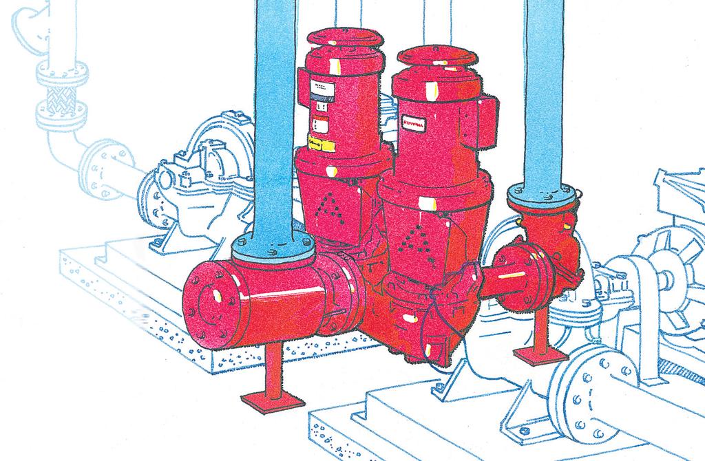 Typical specifications Provide Vertical In-Line (vil) pumps, single stage, single or double suction type, with pump characteristics which provide rising heads to shut off.