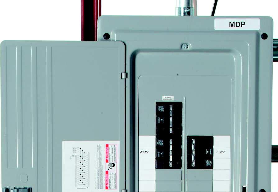 Install the MDP front panel and apply the identification label required for the circuit breaker protecting the DDP feeder. To do so: 53.
