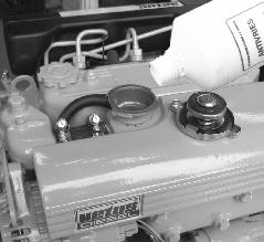 4 Maintenance Coolant replacement Every 1000 operating hours. Coolant: quantities 3.0 litres) (5.3 UK pt, 6.