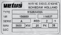 The Mitsubishi engine serial number is stamped on the fuel injection