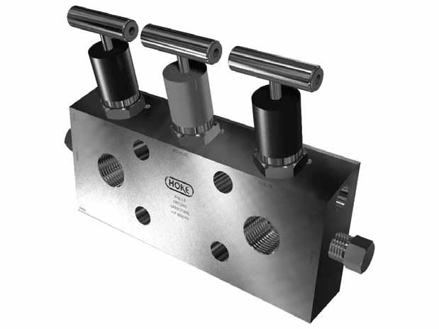 3 Valve General Purpose Manifold Direct Mount Dimensions Dimensions in inches (millimeters) are for reference only and are subject to change.
