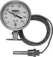 Remote Reading Dial Thermometers The Trerice Remote Reading Dial Thermometer is used extensively in the building and construction industry and is the preferred temperature instrument for OEMs