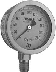 Utility Gauge D80 Series 2", 2-1/2" & 4" Dial s ±1.5% Stainless Steel Glycerine Fill Standard Optional features and case styles are also available.
