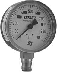 The Trerice Series D80 Utility Gauge is designed for rugged performance requirements at an economical cost. This liquid filled gauge is furnished with a stainless steel case and crimped ring.