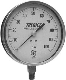 0% Stainless Steel & Stem Plastic Stem Protector with Pocket Clip Contractor Gauge 600CB The Trerice 600CB Contractor Gauge is among the most frequently specified HVACR gauges within the construction