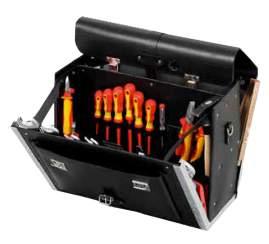 260 lid = open view of box and step, also protects hinges TOOL BAG EMPTY BAG Central wall, large front