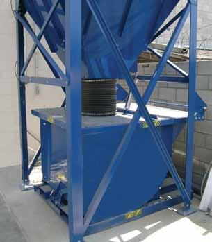filtration with minimum bag and collector wear. dumpster discharge for heavy dust loading For applications with heavy dust loading, the MB has an easy to use Dumpster Discharge.