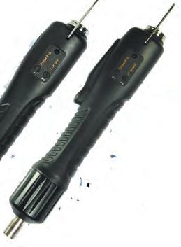 DC Controlled screwdrivers HD Series 0,25 to 4,4 NM Brushless DC motor (service free) ESD free by body grounding Torque repeatability ~ 7% Inside memory chip for tool