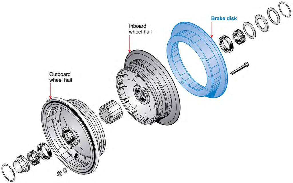 Fixed Disc Cleveland wheel showing the