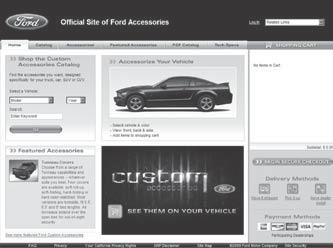 ford custom accessories Custom Accessories e-commerce Program Enrollment Selling Ford Custom Accessories Online 2010 Custom Accessories e-commerce Sell Custom Accessories 24/7 Day and Night!