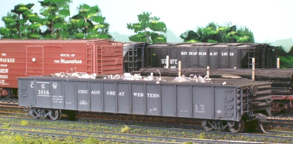 Figure 6 Completed model hauling scrap. Clark Propst photo The underframe was assembled in accordance with the kit s instructions.