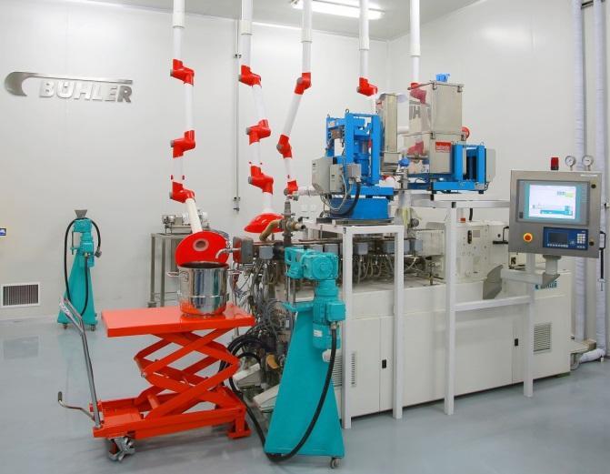 Buhler battery lab in Wuxi/CN. Process development and customer trials for continuous process.