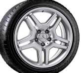 5 J x 18 ET 30 Tyre: 245/35 R18 amg twin-spoke wheel Style IV, multi-piece AMG light-alloy wheel Finish: sterling silver See preceding
