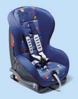 backrest. Side belt guides prevent the lap section of the seat belt from riding up over the child s abdomen. Optionally available with automatic child seat recognition transponder.