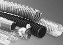 for dry bulk material handling for pneumatic and vacuum systems. Flexible metal hose available in stainless, carbon or galvanized steel with end fittings assembled to customer specifications.