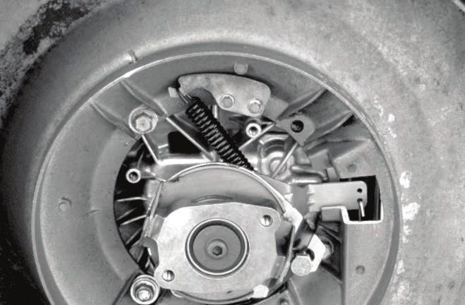 Figure 5 shows typical brake actuation return spring mounting configuration.