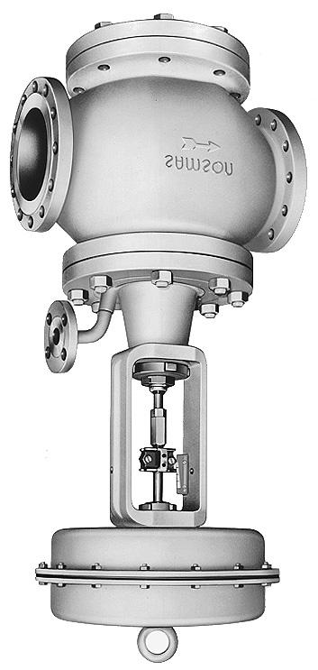 Nominal size DN 50 200 NPS 2 8 Nominal pressure PN 16 400 ANSI Class 300 2500 Temperature range Up to 500 C Up to 930 F Type 3284 Steam-converting Valve (T 8254 EN) Globe valve with four-flanged body