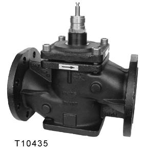 76.122/1 VUP: Pressure-relieved through flanged valve, PN 25 How energy efficiency is improved Thanks to the pressure compensation, savings can be made with the actuator.