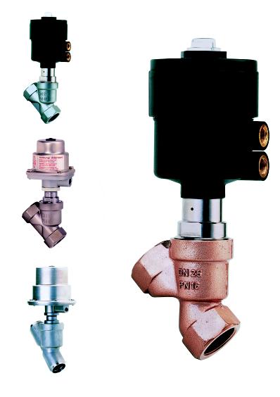 ANGLE SEAT AIR ACTUATED VALVES 2 Way (2/2) BRASS OR STAINLESS STEEL BODY POLYMER OR METAL ACTUATOR HERION USA Inc.