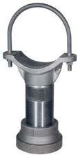 PIP SUPPORTS ig. 26 djustable Pipe Saddle Support Range: 4" through 6" Material: ast iron saddle, steel yoke and nuts, steel locknut nipple and special cast iron reducer.