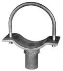 inish: Plain or Galvanized Service: Stanchion type support where vertical adjustment is required, plus the additional stability provided by U-bolt attachment to pipe.