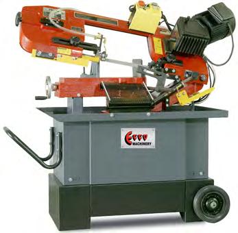 Horizontal Metal Cutting Band Saws (cont d) UE-712, UE-250S AND UE-916V Features Rigid cast iron cutting head and vise base that allows it to cut through 10" 16" metal with ease Swivel Head for easy